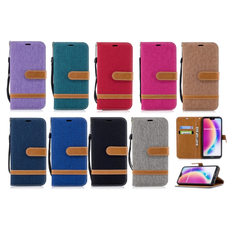 For Huawei P20 Lite & nova 3e Denim Texture TPU + PU Horizontal Flip Leather Case with Holder & Card Slots & Wallet & Lanyard