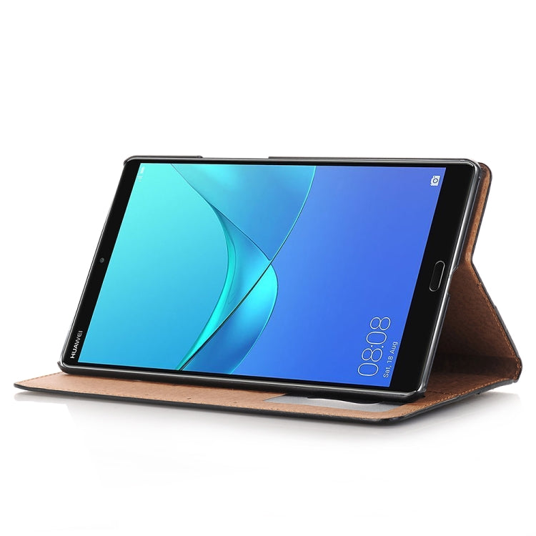 For Huawei MediaPad M5 8.4 inch Vintage Book Style Horizontal Flip Environmental PU Leather Case with Holder & Card Slots & Wallet & Photo Frame