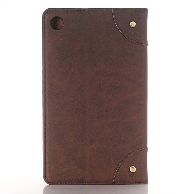 For Huawei MediaPad M5 8.4 inch Vintage Book Style Horizontal Flip Environmental PU Leather Case with Holder & Card Slots & Wallet & Photo Frame