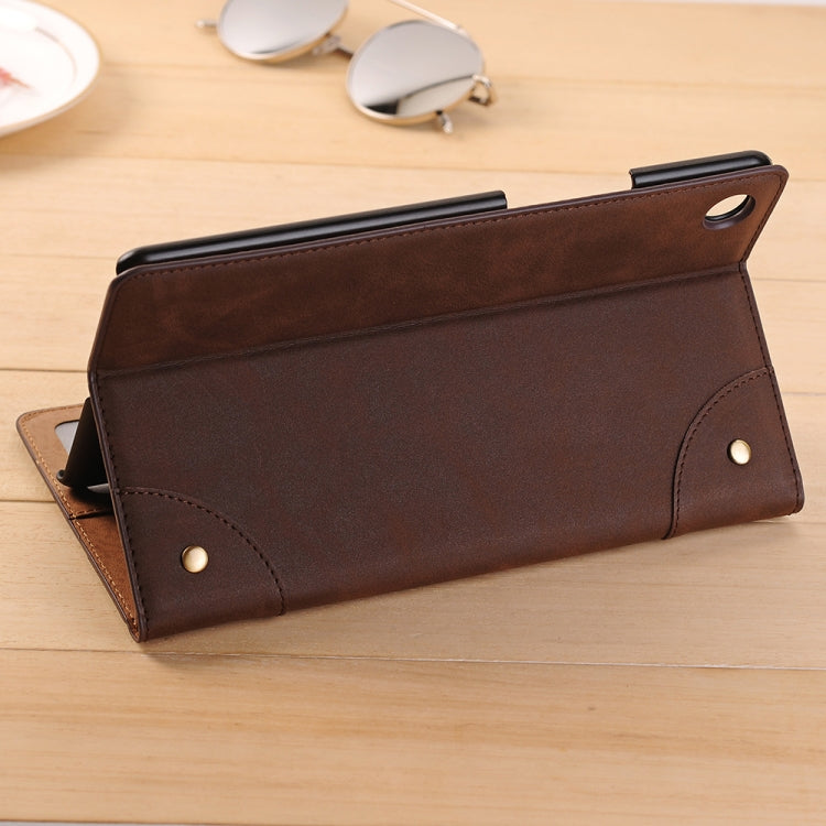 For Huawei MediaPad M5 8.4 inch Vintage Book Style Horizontal Flip Environmental PU Leather Case with Holder & Card Slots & Wallet & Photo Frame
