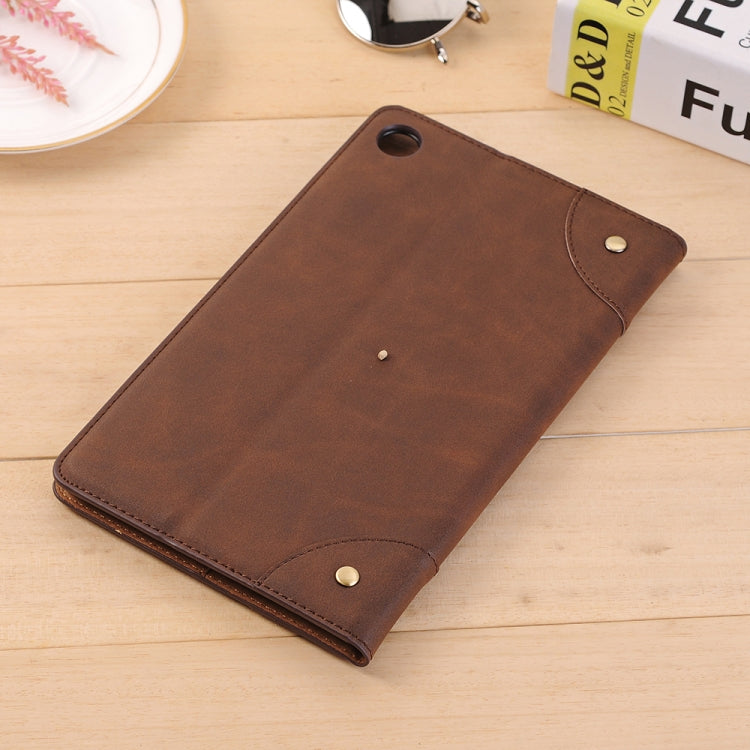 For Huawei MediaPad M5 8.4 inch Vintage Book Style Horizontal Flip Environmental PU Leather Case with Holder & Card Slots & Wallet & Photo Frame