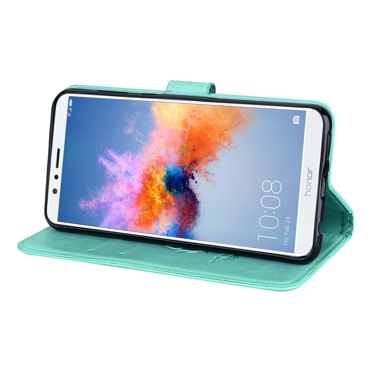 For Huawei Honor 7X Rose Embossed Horizontal Flip Environmental PU Leather Case with Holder & Card Slots & Wallet