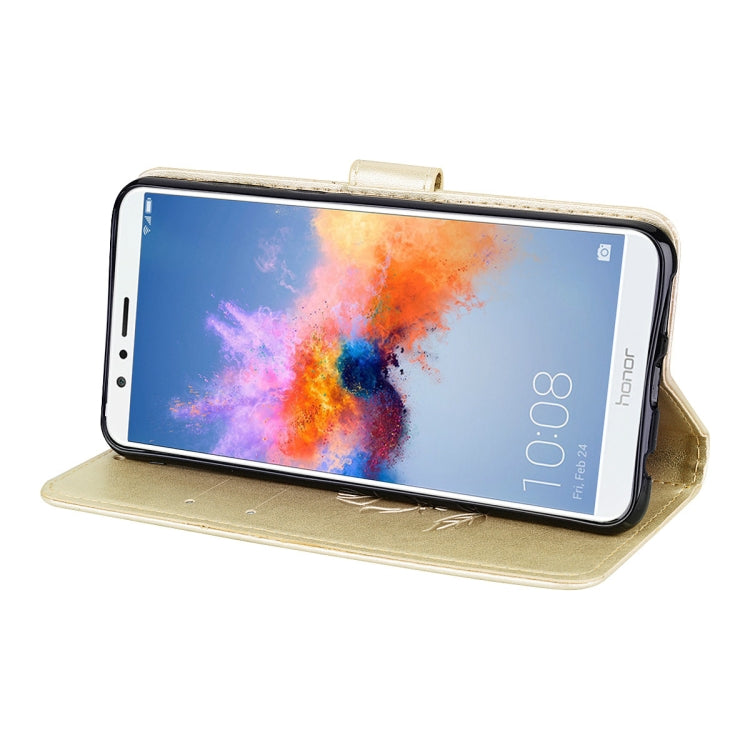 For Huawei Honor 7X Rose Embossed Horizontal Flip Environmental PU Leather Case with Holder & Card Slots & Wallet