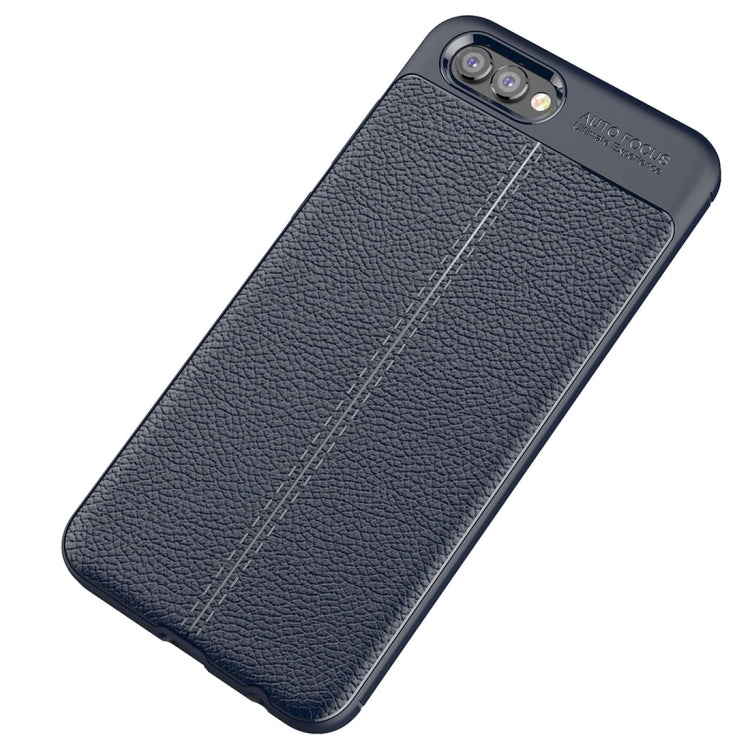 For Huawei Honor View 10 Litchi Texture Soft TPU Anti-skip Protective Cover Back Case