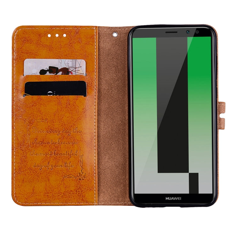 For Huawei Mate 10 Lite & Nova 2i Business Style Oil Wax Texture Horizontal Flip Leather Case with Holder & Card Slots & Wallet