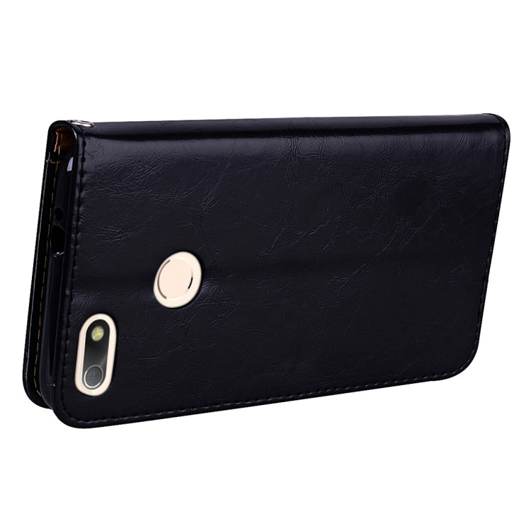 For Huawei P9 lite Mini Business Style Oil Wax Texture Horizontal Flip Leather Case with Holder & Card Slots & Wallet