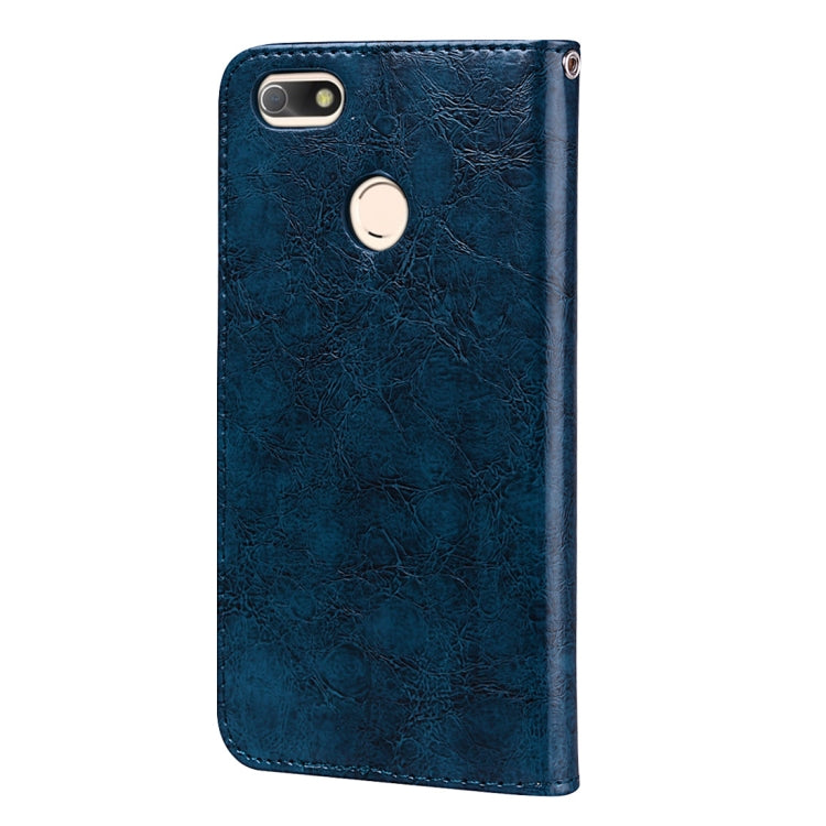 For Huawei P9 lite Mini Business Style Oil Wax Texture Horizontal Flip Leather Case with Holder & Card Slots & Wallet