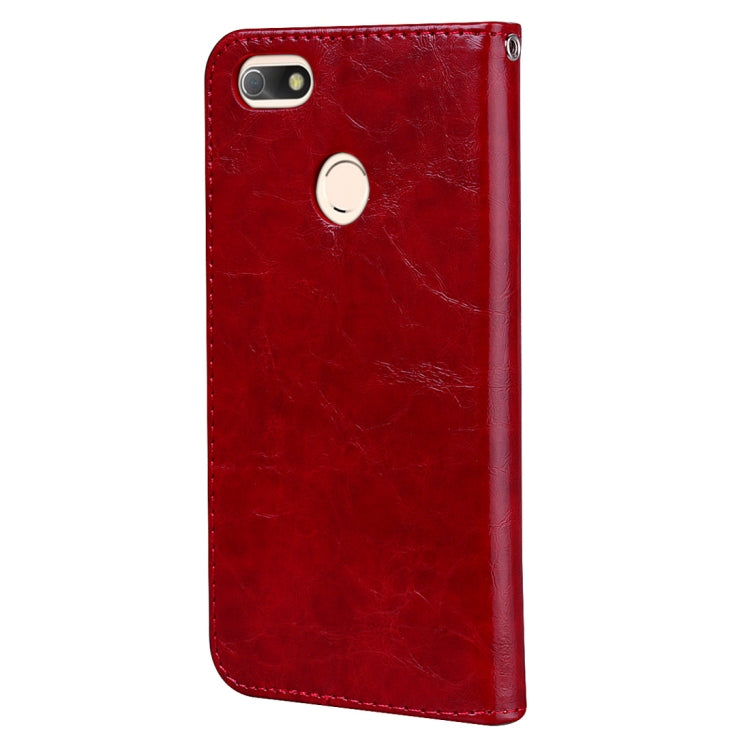 For Huawei P9 lite Mini Business Style Oil Wax Texture Horizontal Flip Leather Case with Holder & Card Slots & Wallet