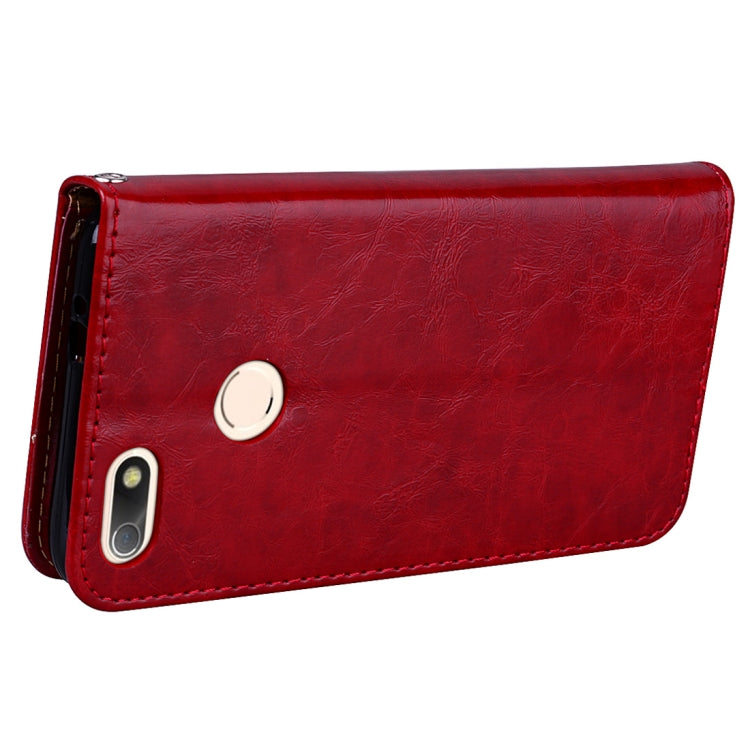 For Huawei P9 lite Mini Business Style Oil Wax Texture Horizontal Flip Leather Case with Holder & Card Slots & Wallet