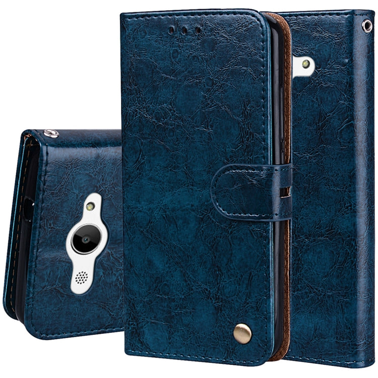 For Huawei Y3 (2017) Business Style Oil Wax Texture Horizontal Flip Leather Case with Holder & Card Slots & Wallet