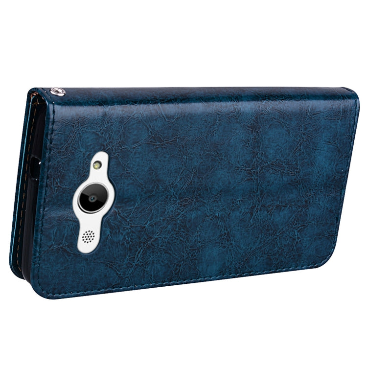 For Huawei Y3 (2017) Business Style Oil Wax Texture Horizontal Flip Leather Case with Holder & Card Slots & Wallet