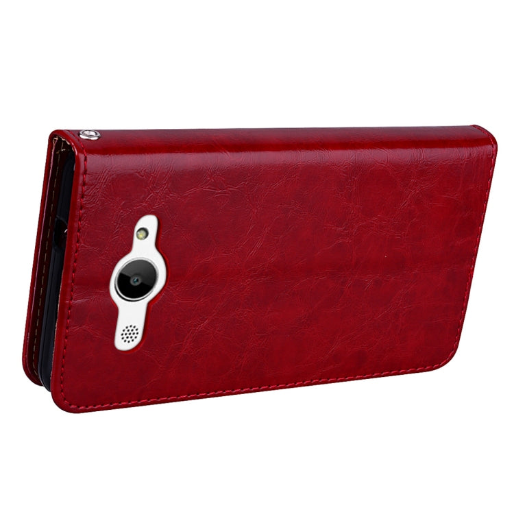 For Huawei Y3 (2017) Business Style Oil Wax Texture Horizontal Flip Leather Case with Holder & Card Slots & Wallet