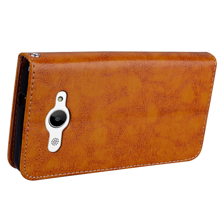 For Huawei Y3 (2017) Business Style Oil Wax Texture Horizontal Flip Leather Case with Holder & Card Slots & Wallet