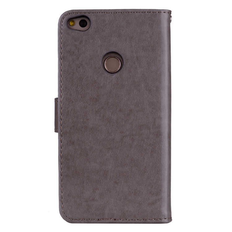 For Huawei P8 Lite 2017 Rose Embossed Horizontal Flip Environmental PU Leather Case with Holder & Card Slots & Wallet