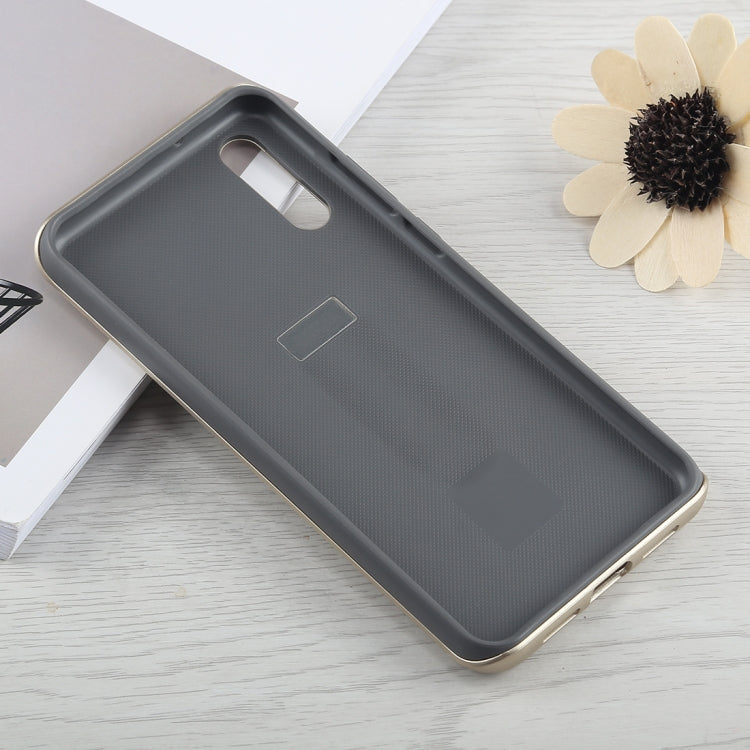 PC + Silicone Vertical Texture Case for Huawei P20, with Holder