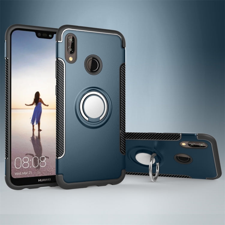 For Huawei P20 Lite Magnetic 360 Degree Rotation Ring Armor Protective Case Back Cover Case