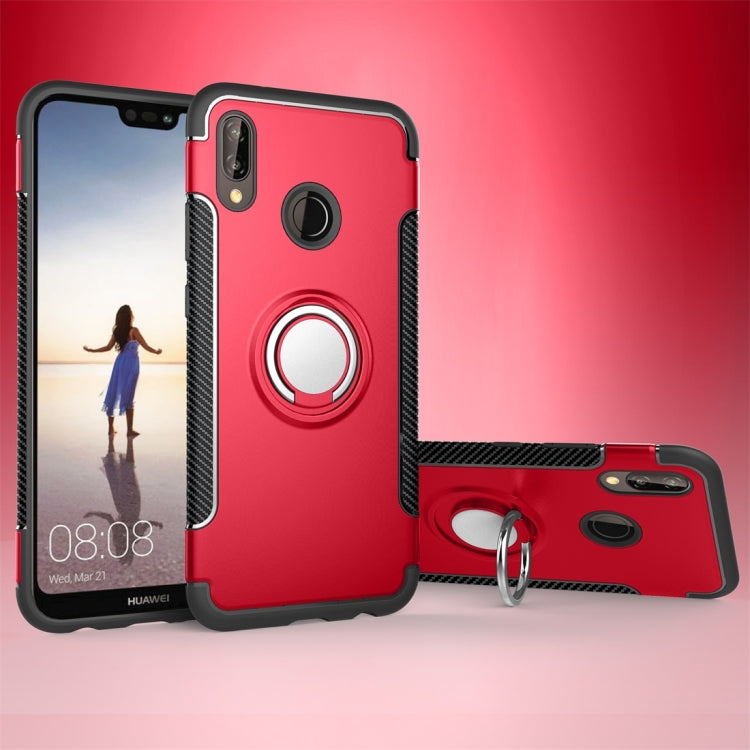 For Huawei P20 Lite Magnetic 360 Degree Rotation Ring Armor Protective Case Back Cover Case