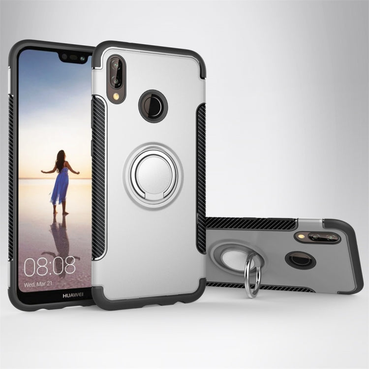 For Huawei P20 Lite Magnetic 360 Degree Rotation Ring Armor Protective Case Back Cover Case