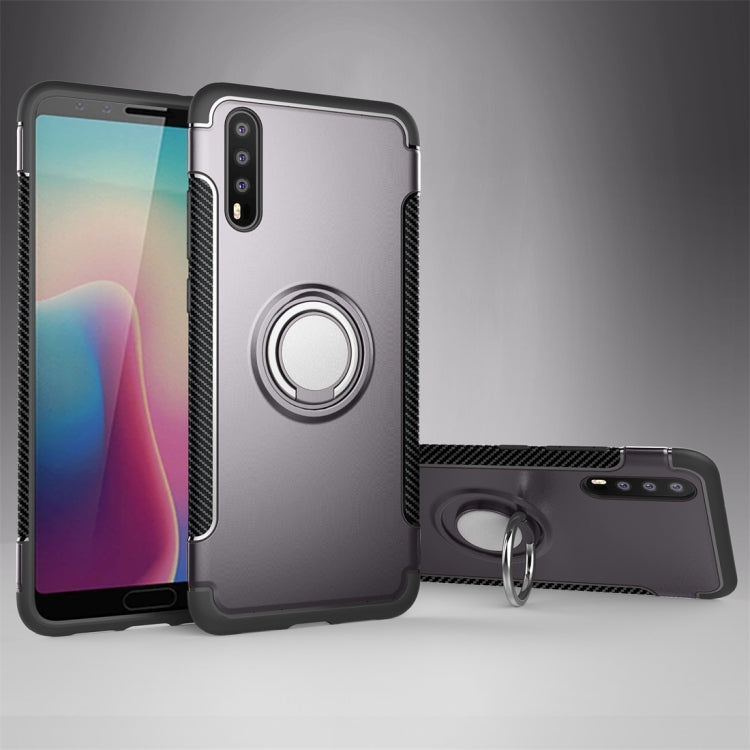 For Huawei P20 Magnetic 360 Degree Rotation Ring Armor Protective Case Back Cover Case