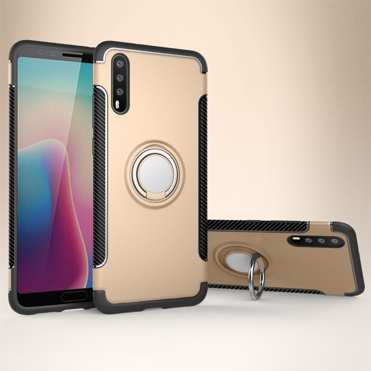 For Huawei P20 Magnetic 360 Degree Rotation Ring Armor Protective Case Back Cover Case