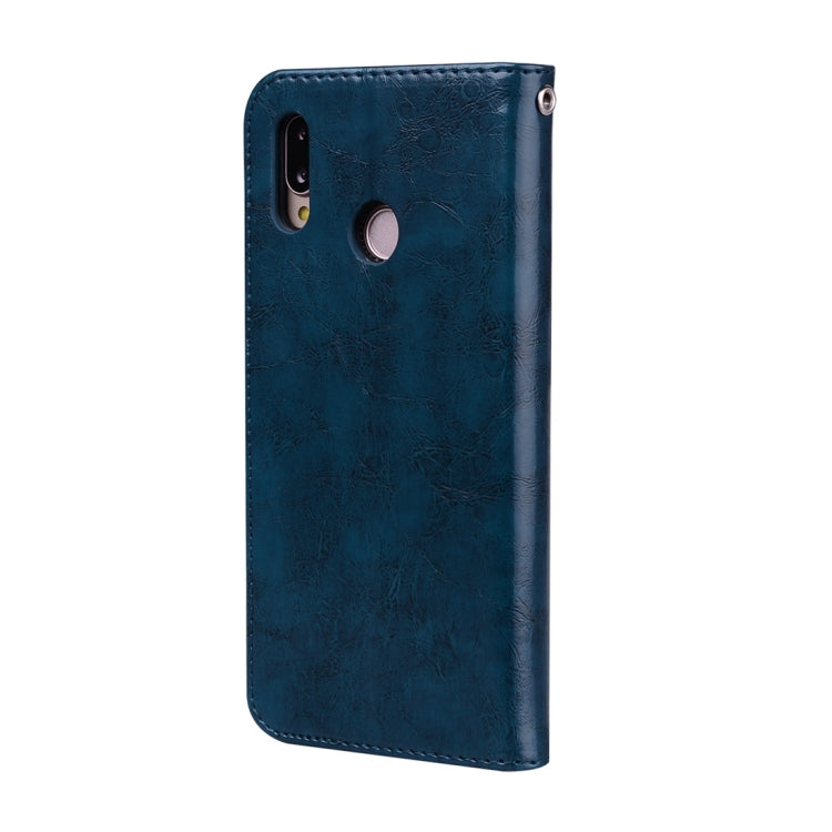 For Huawei P20 Lite Business Style Oil Wax Texture Horizontal Flip Leather Case with Holder & Card Slots & Wallet