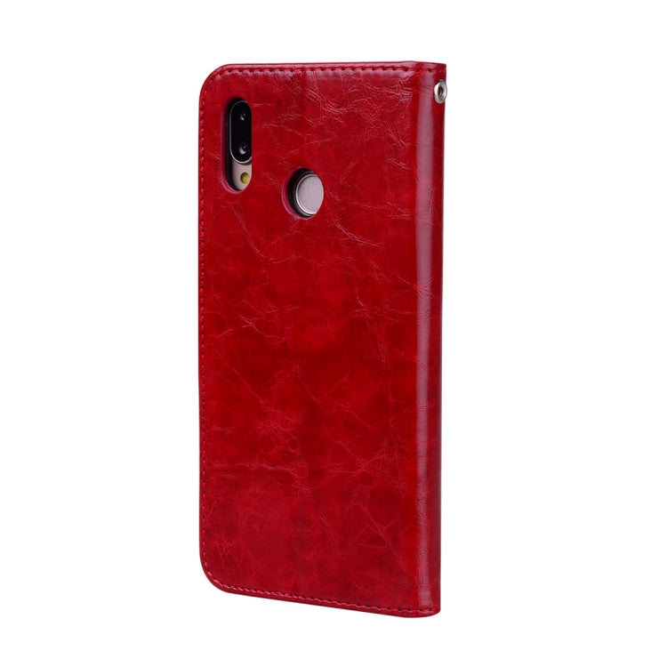 For Huawei P20 Lite Business Style Oil Wax Texture Horizontal Flip Leather Case with Holder & Card Slots & Wallet