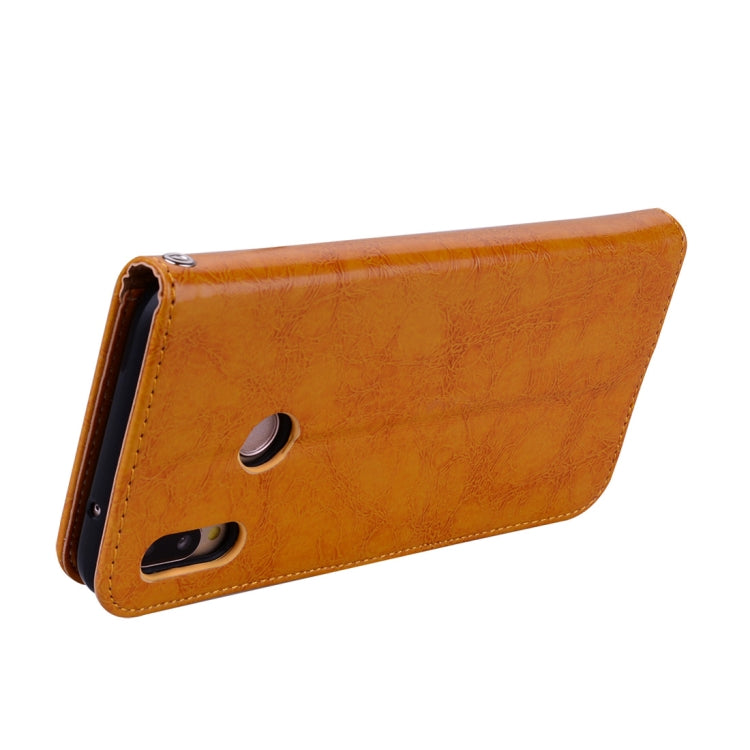 For Huawei P20 Lite Business Style Oil Wax Texture Horizontal Flip Leather Case with Holder & Card Slots & Wallet