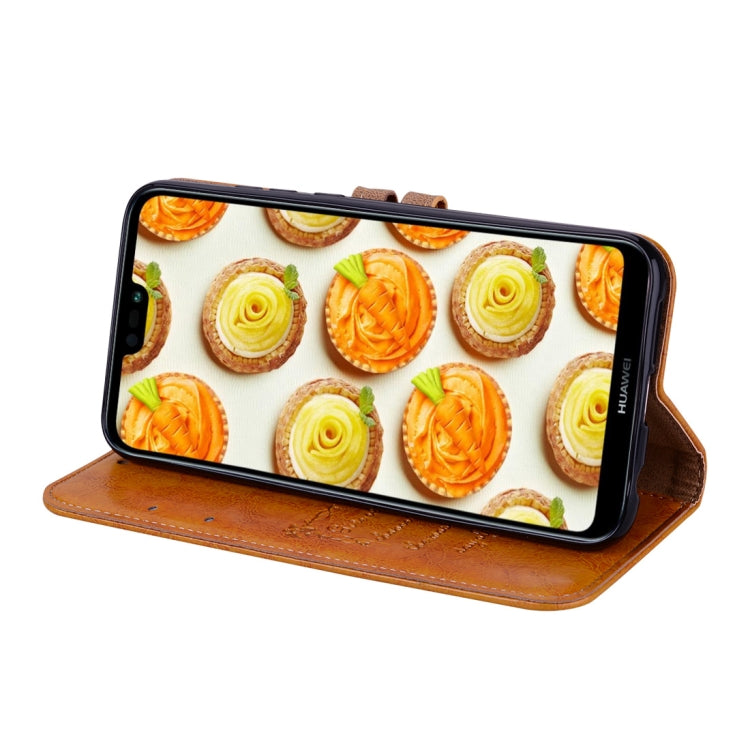 For Huawei P20 Lite Business Style Oil Wax Texture Horizontal Flip Leather Case with Holder & Card Slots & Wallet