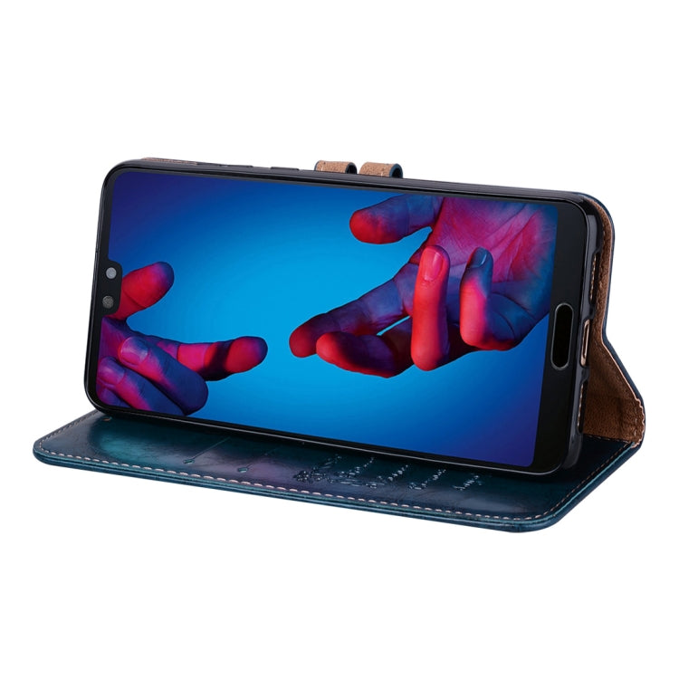 For Huawei P20 Business Style Oil Wax Texture Horizontal Flip Leather Case with Holder & Card Slots & Wallet