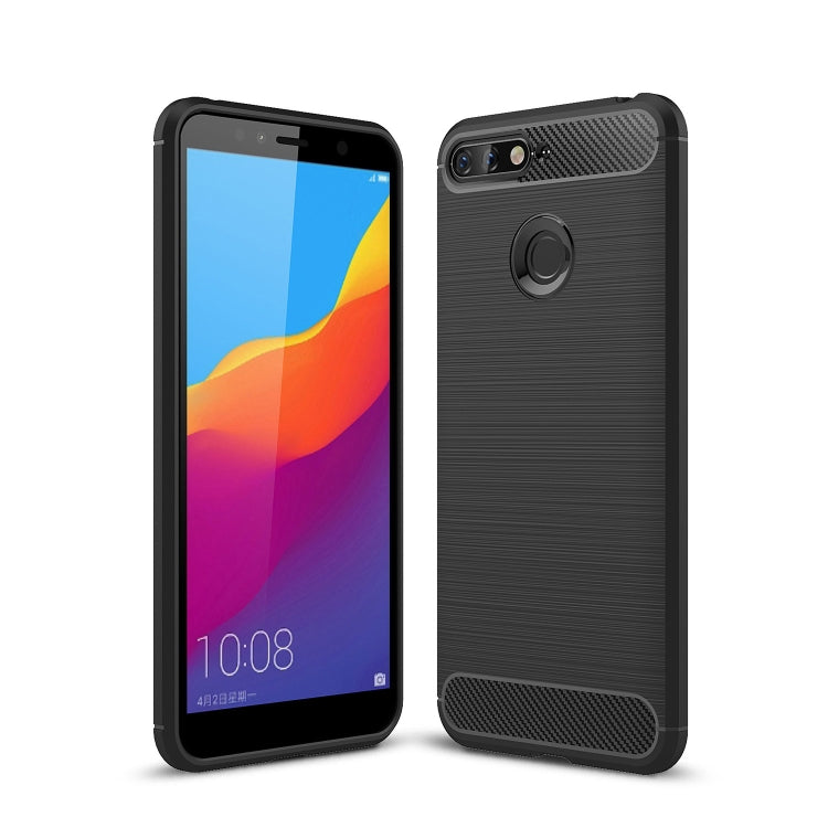Brushed Texture Carbon Fiber Shockproof TPU for Huawei Honor 7A / Y6 (2018)