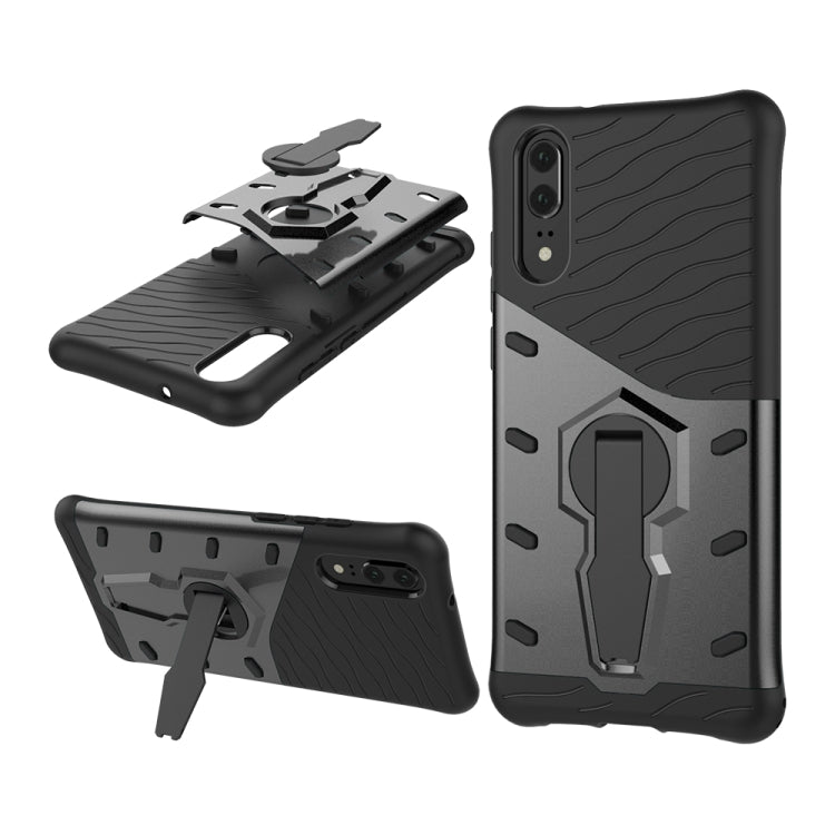 360 Degree Spin  Armor TPU+PC Case for Huawei P20,with Holder