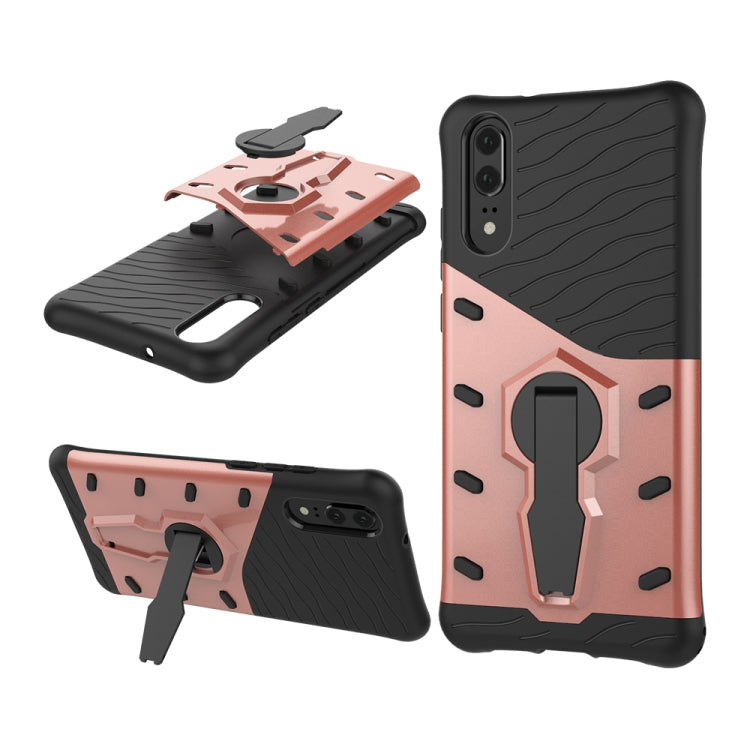 360 Degree Spin  Armor TPU+PC Case for Huawei P20,with Holder