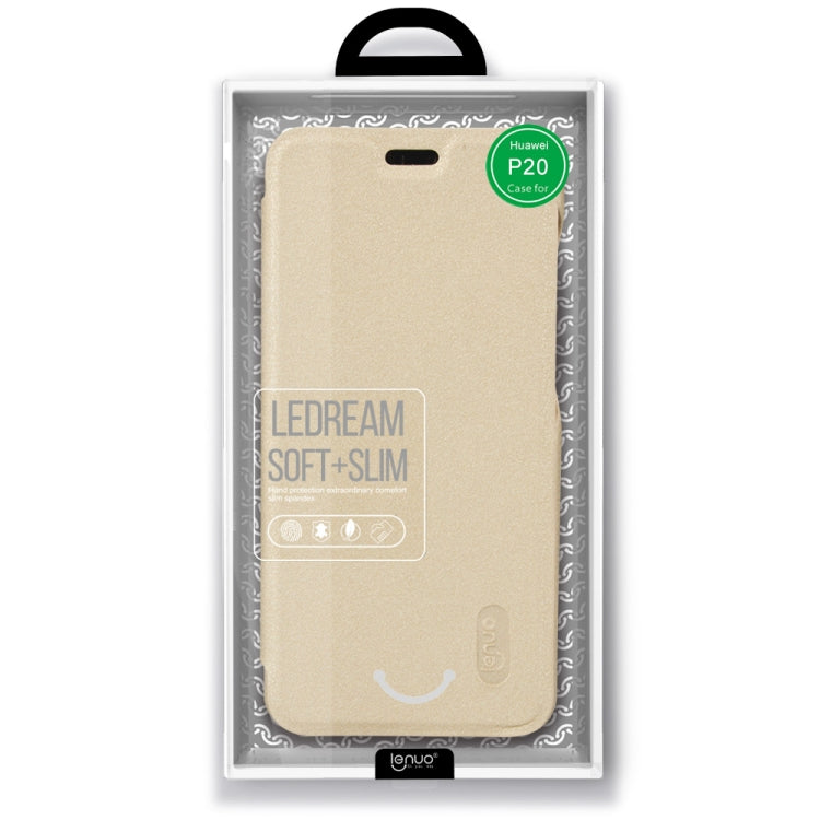 Lenuo Ledream Series Litchi Texture Horizontal Flip PU Leather Case for Huawei P20, with Card Slot