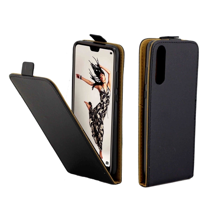 Business Style Vertical Flip TPU Leather Case  for Huawei P20 Pro , with Card Slot (Black)