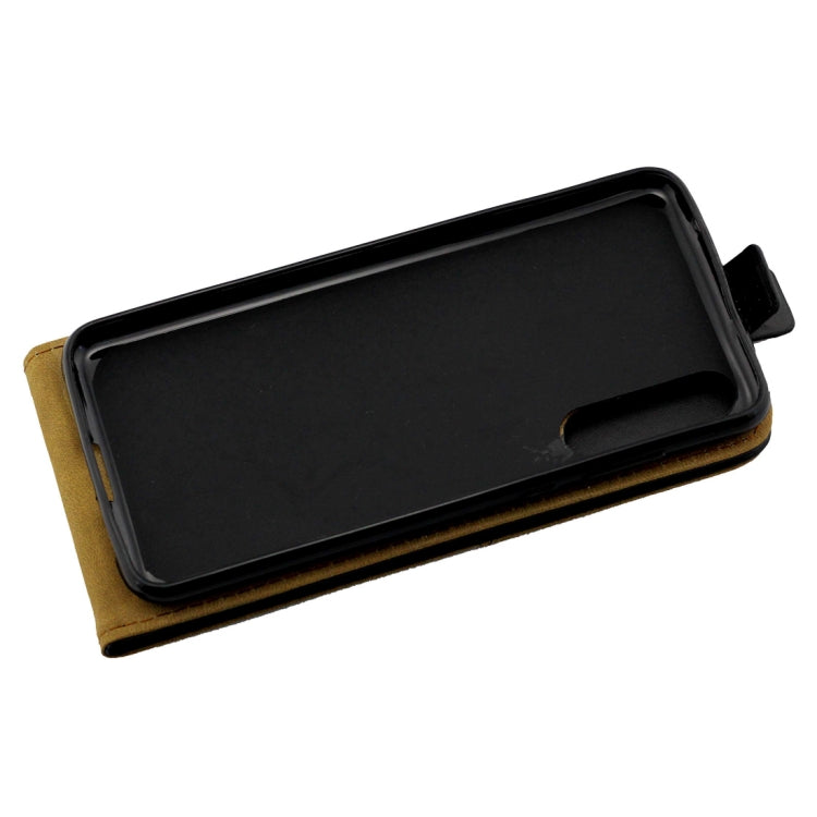 Business Style Vertical Flip TPU Leather Case  for Huawei P20 Pro , with Card Slot (Black)