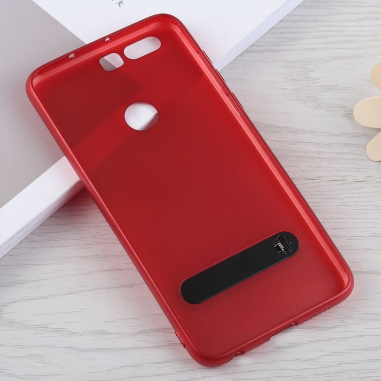 TOTUDESIGN Slim Series Carbon Fiber Texture TPU Case for Huawei Honor 8, with Holder