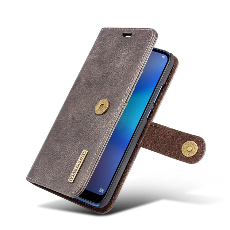 Crazy Horse Texture Flip Detachable Magnetic Leather Case for Huawei P20 Lite, with Holder & Card Slots & Wallet