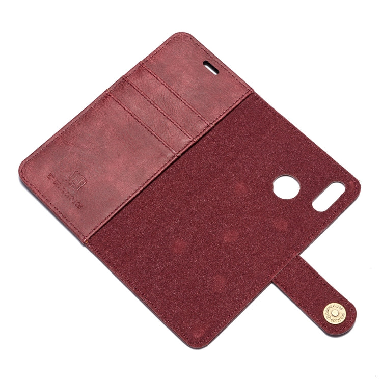 Crazy Horse Texture Flip Detachable Magnetic Leather Case for Huawei P20 Lite, with Holder & Card Slots & Wallet