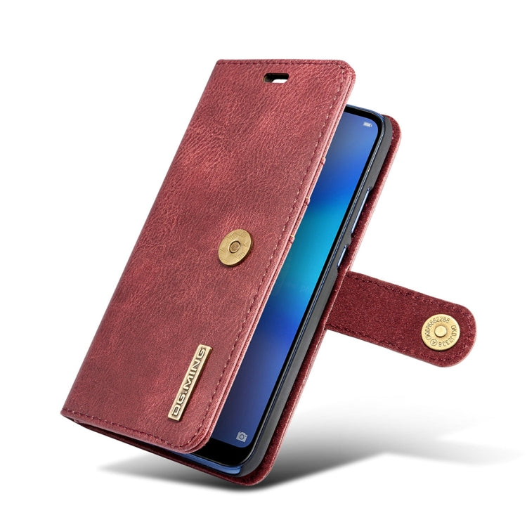 Crazy Horse Texture Flip Detachable Magnetic Leather Case for Huawei P20 Lite, with Holder & Card Slots & Wallet