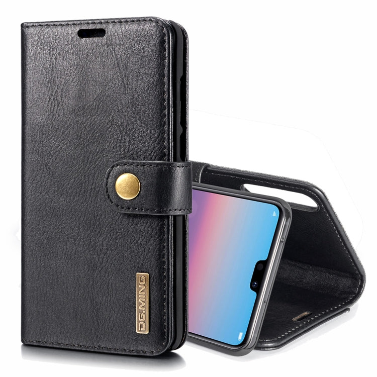 Crazy Horse Texture Flip Detachable Magnetic Leather Case for Huawei P20 Pro, with Holder & Card Slots & Wallet