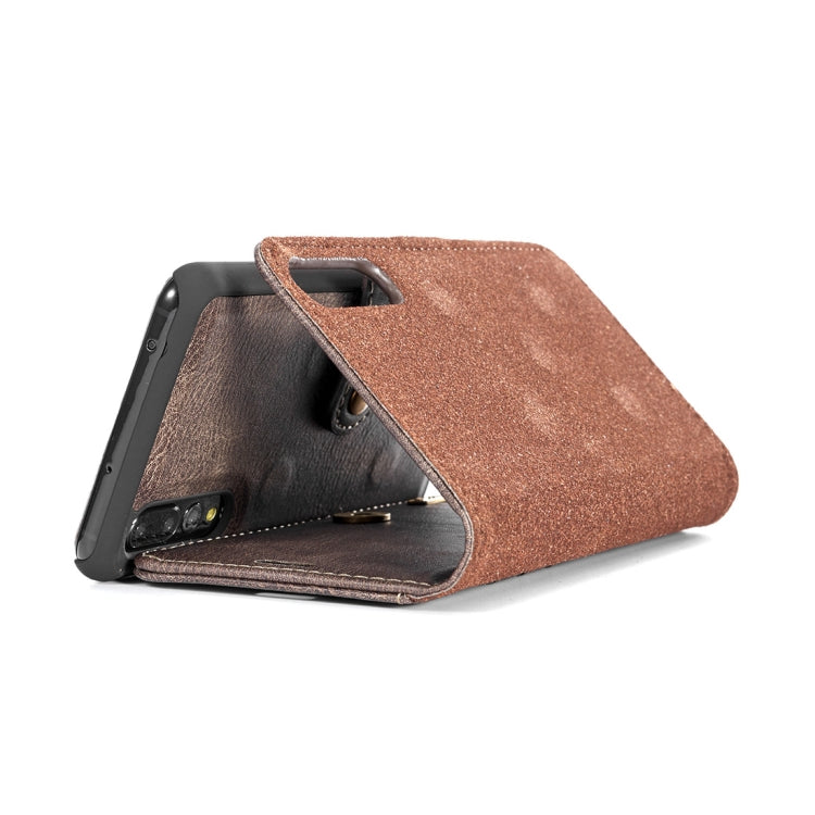 Crazy Horse Texture Flip Detachable Magnetic Leather Case for Huawei P20 Pro, with Holder & Card Slots & Wallet