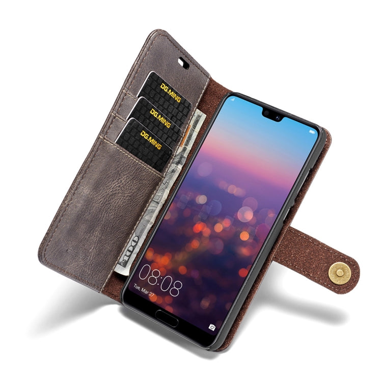 Crazy Horse Texture Flip Detachable Magnetic Leather Case for Huawei P20 Pro, with Holder & Card Slots & Wallet