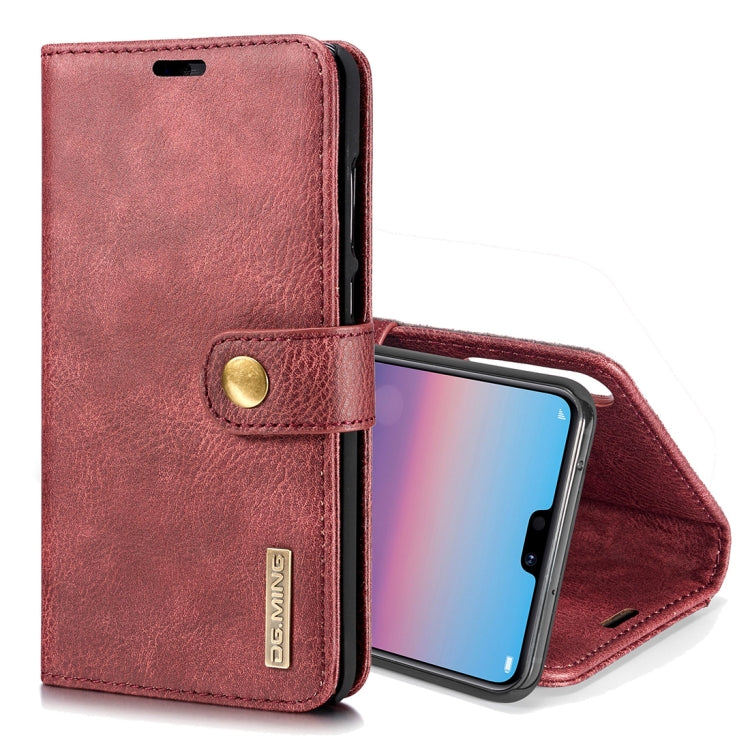 Crazy Horse Texture Flip Detachable Magnetic Leather Case for Huawei P20 Pro, with Holder & Card Slots & Wallet