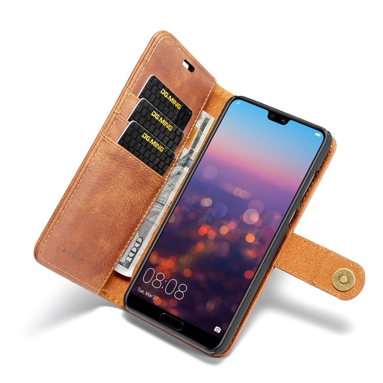 Crazy Horse Texture Flip Detachable Magnetic Leather Case for Huawei P20 Pro, with Holder & Card Slots & Wallet