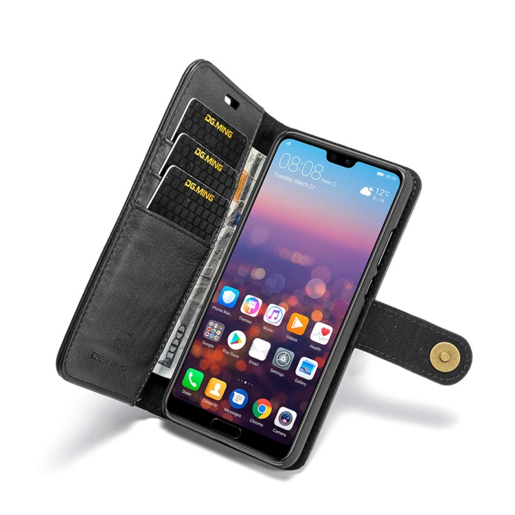 Crazy Horse Texture Flip Detachable Magnetic Leather Case for Huawei P20, with Holder & Card Slots & Wallet