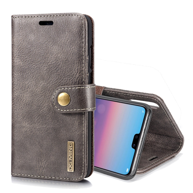 Crazy Horse Texture Flip Detachable Magnetic Leather Case for Huawei P20, with Holder & Card Slots & Wallet