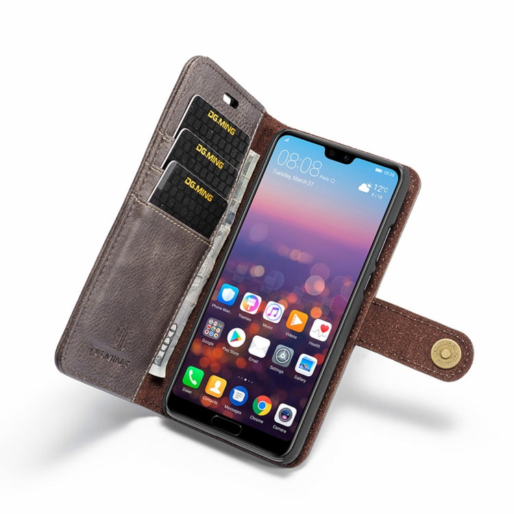 Crazy Horse Texture Flip Detachable Magnetic Leather Case for Huawei P20, with Holder & Card Slots & Wallet