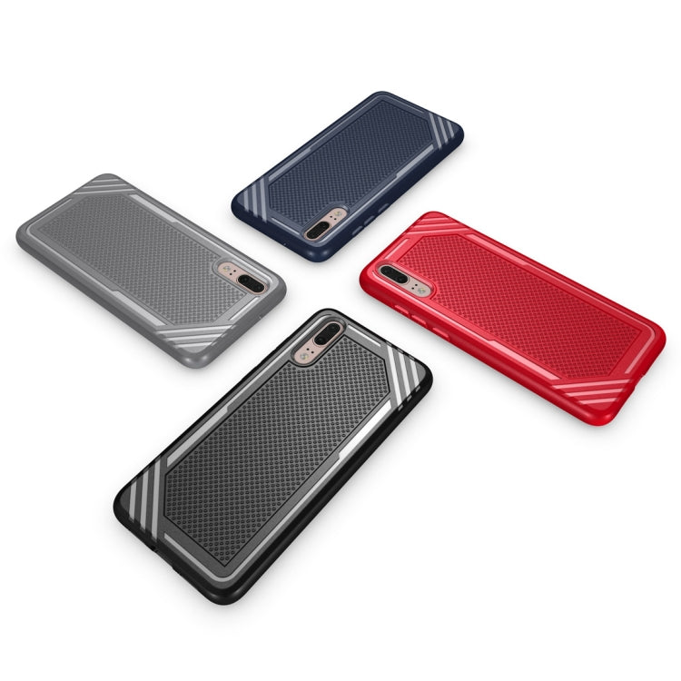 Lattice Texture TPU Shockproof Case for Huawei P20
