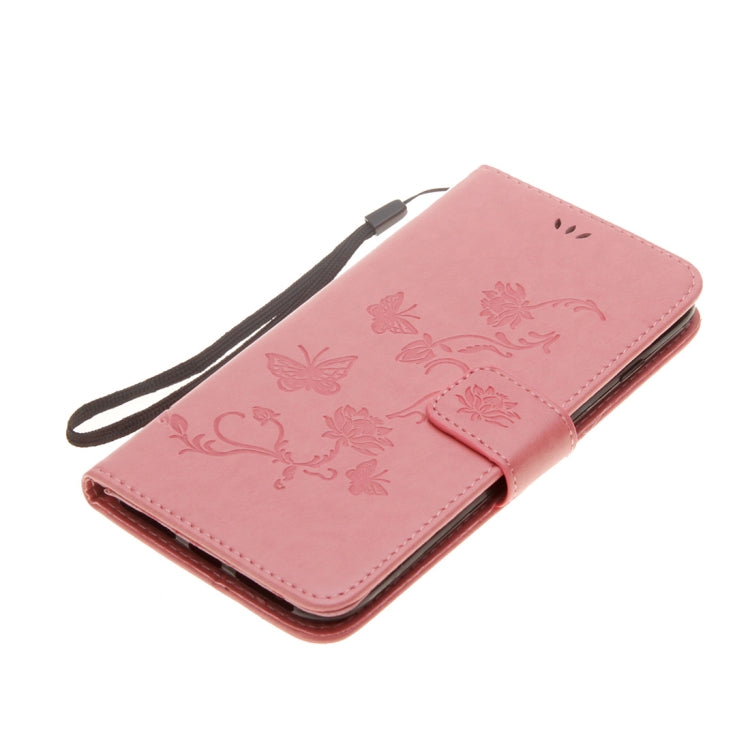Lotus Butterfly Pattern Horizontal Flip Leather Case for Huawei Honor 10, with Holder & Card Slots & Wallet & Lanyard