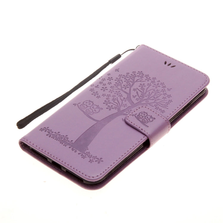 Owl Tree Pattern Horizontal Flip Leather Case for Huawei Honor 10, with Holder & Card Slots & Wallet & Lanyard